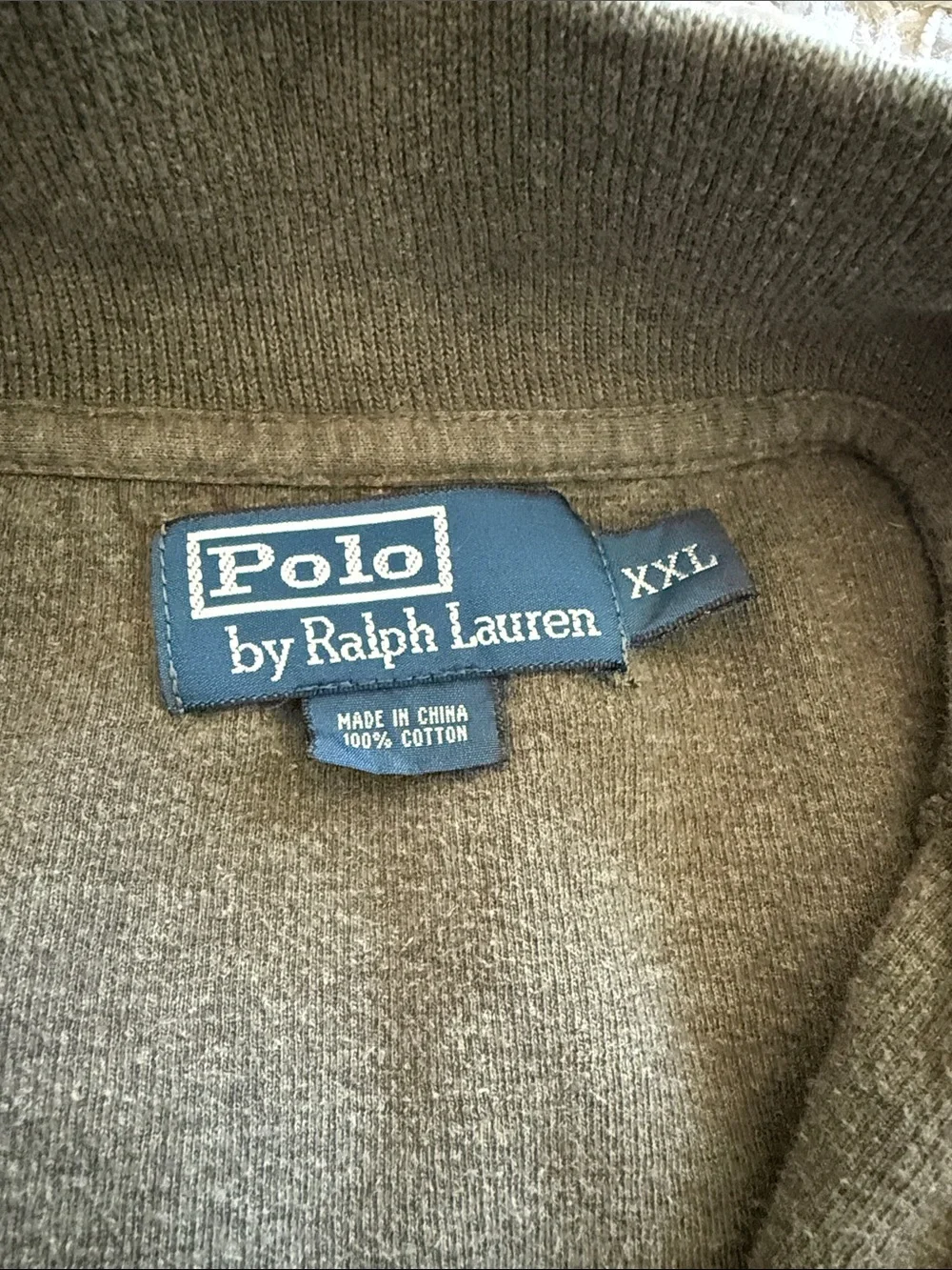 Polo by Ralph Lauren Olive Half-Zip Pullover Sweatshirt